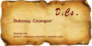 Dobosy Csongor névjegykártya